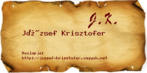 József Krisztofer névjegykártya
