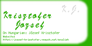 krisztofer jozsef business card